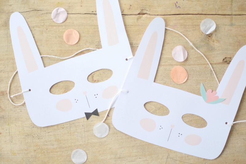 DIY masque lapin de Pâques