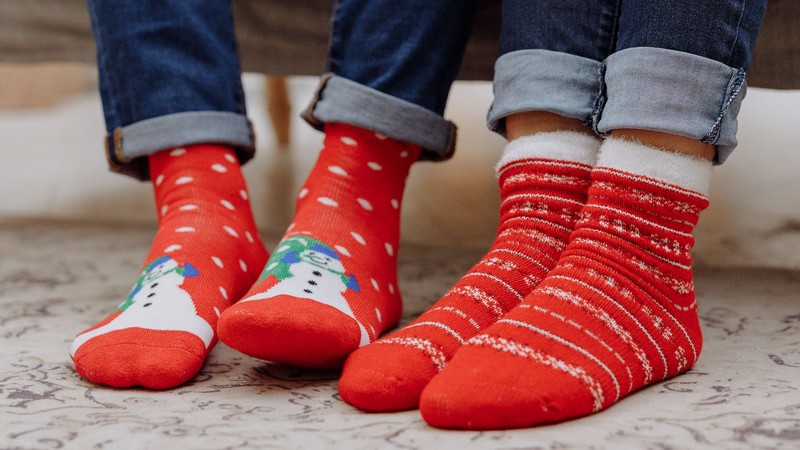 offrir des chaussettes à Noël