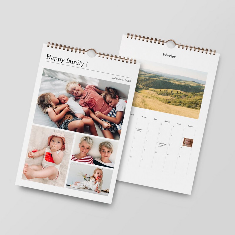 calendrier photo personnalisé famille