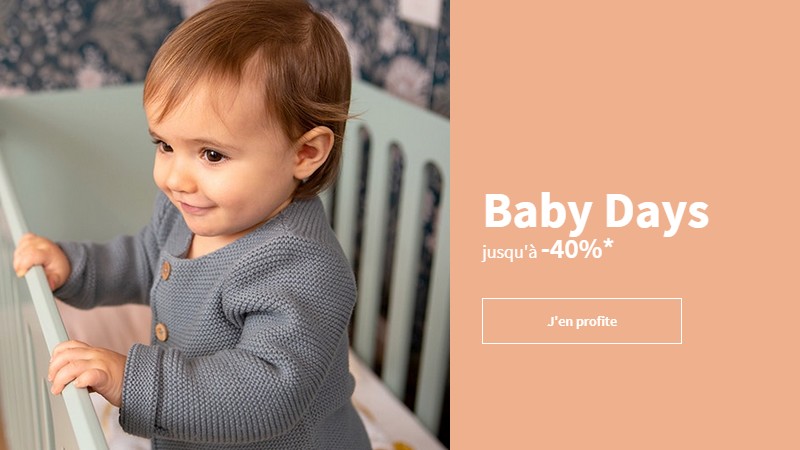 Les Baby Days La Redoute : tout l’univers de bébé à prix doux !