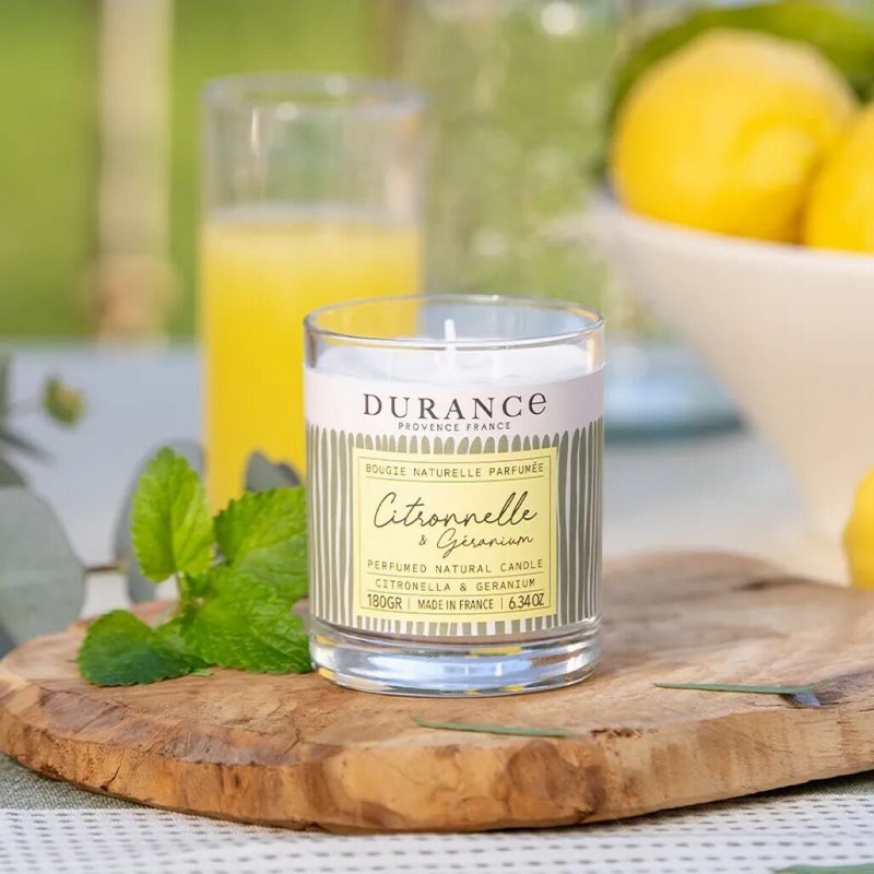 bougie parfumée citronnelle Durance