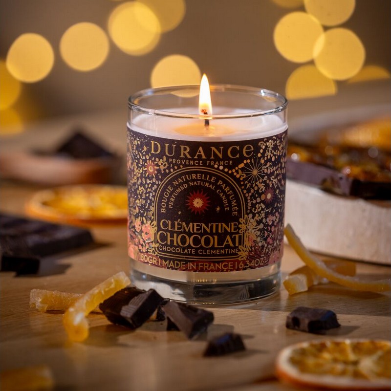 bougie parfumée Durance clémentine chocolat