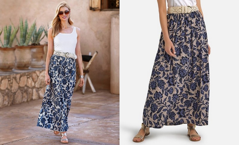 jupe longue imprimée