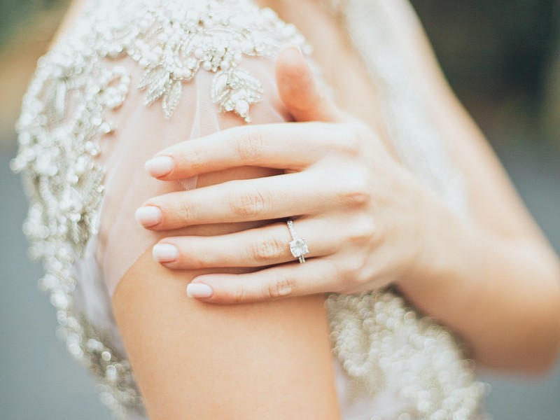 bague en or blanc mariage