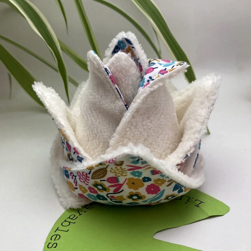 lingettes démaquillantes lavables nénuphar