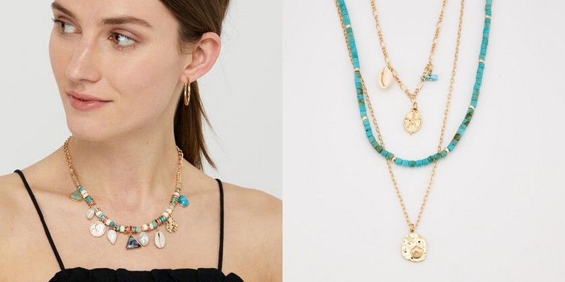 colliers et coquillages