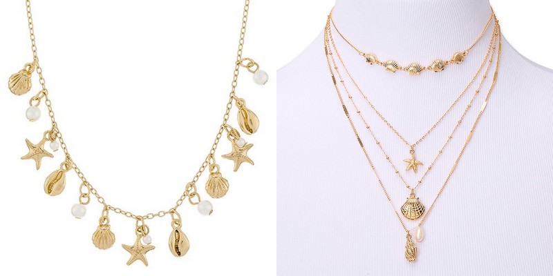 colliers et coquillages