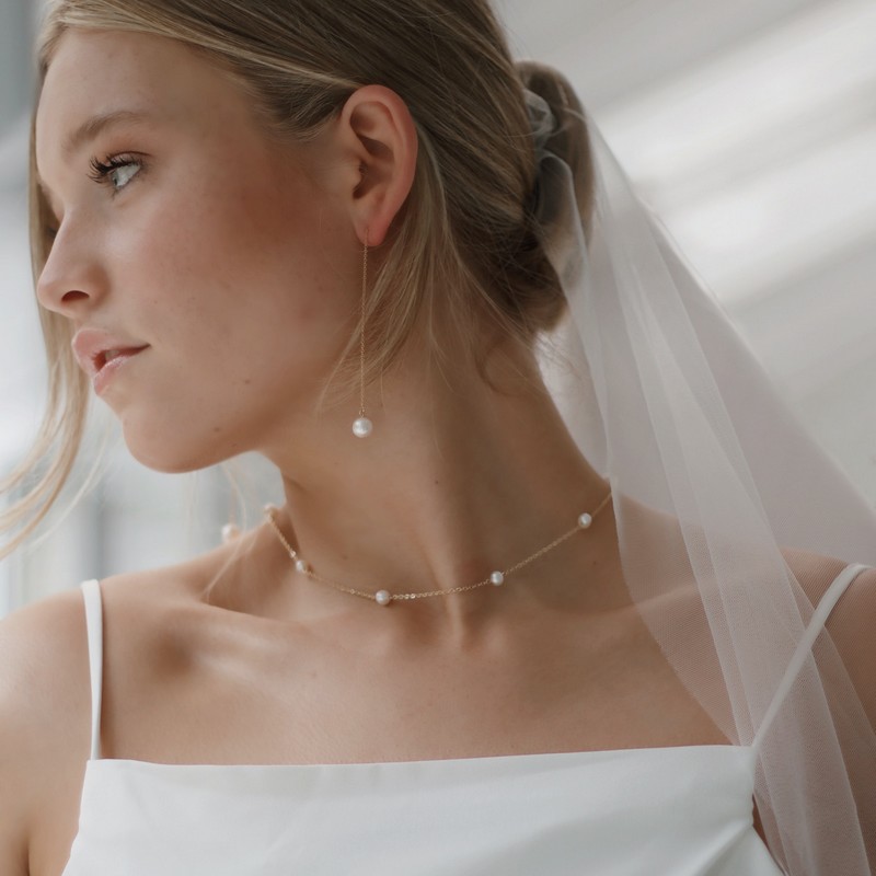 bijoux de perles mariée