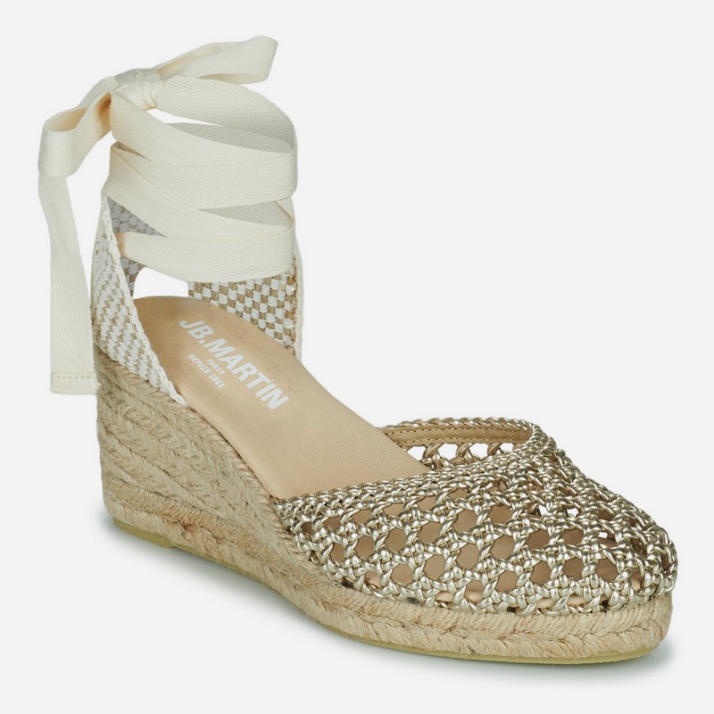 espadrilles compensées dorées JB. Martin