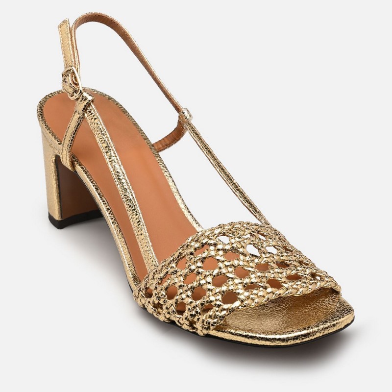 sandales en cuir tressé Rivecour
