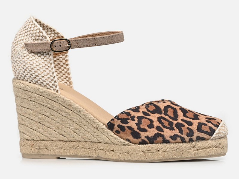 espadrilles compensées léopard Geox
