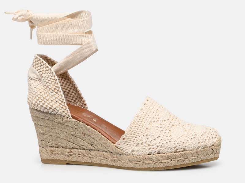 espadrilles compensées en macramé La Maison de l'Espadrille