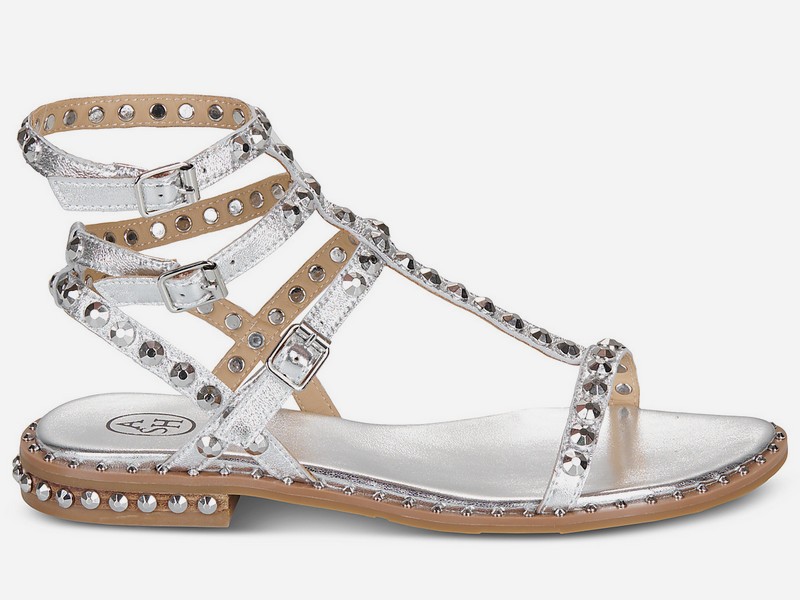 sandales cloutées argent Ash