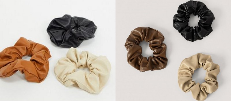 chouchou en simili-cuir