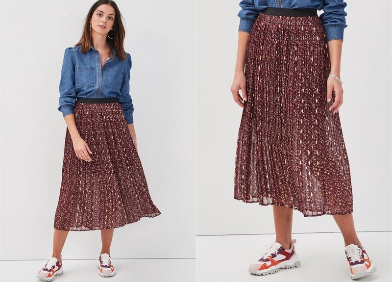 jupe plissée Cache Cache