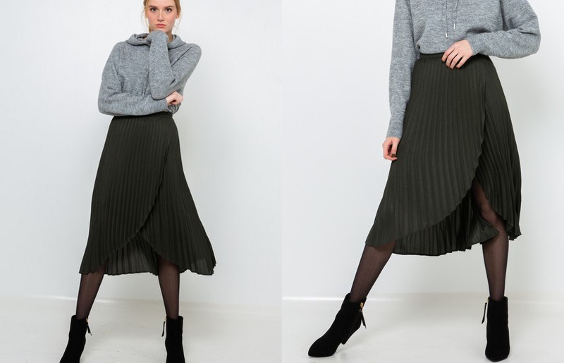 jupe plissée Camaieu