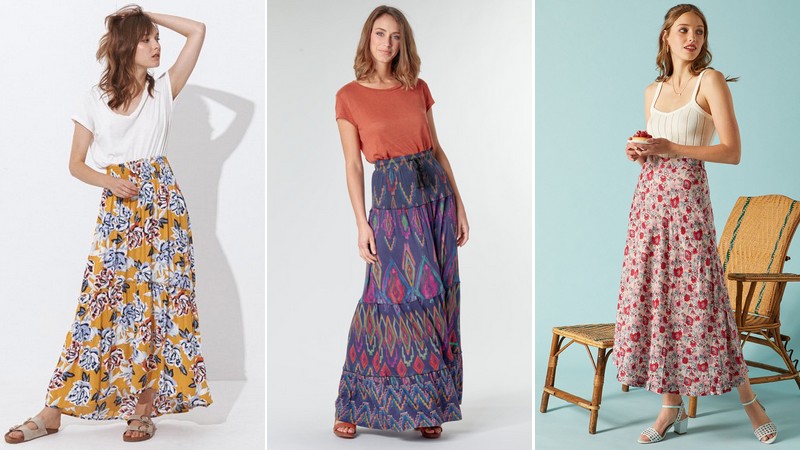 jupes longues imprimées