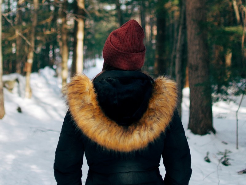 doudoune à capuche fourrure