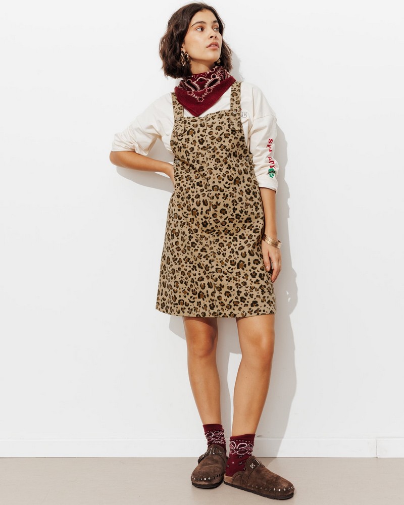 robe salopette léopard Promod
