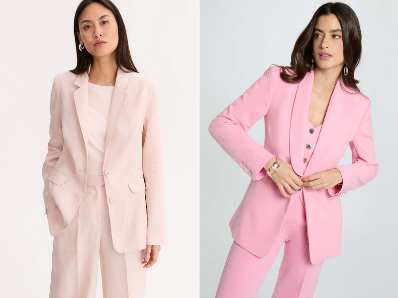 tailleurs rose poudré