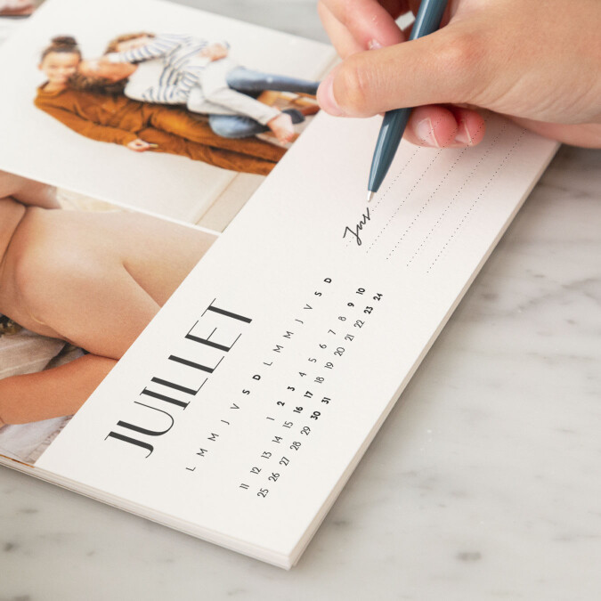 calendrier photo personnalisé papier