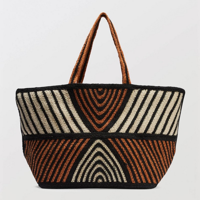 panier en jute Monoprix