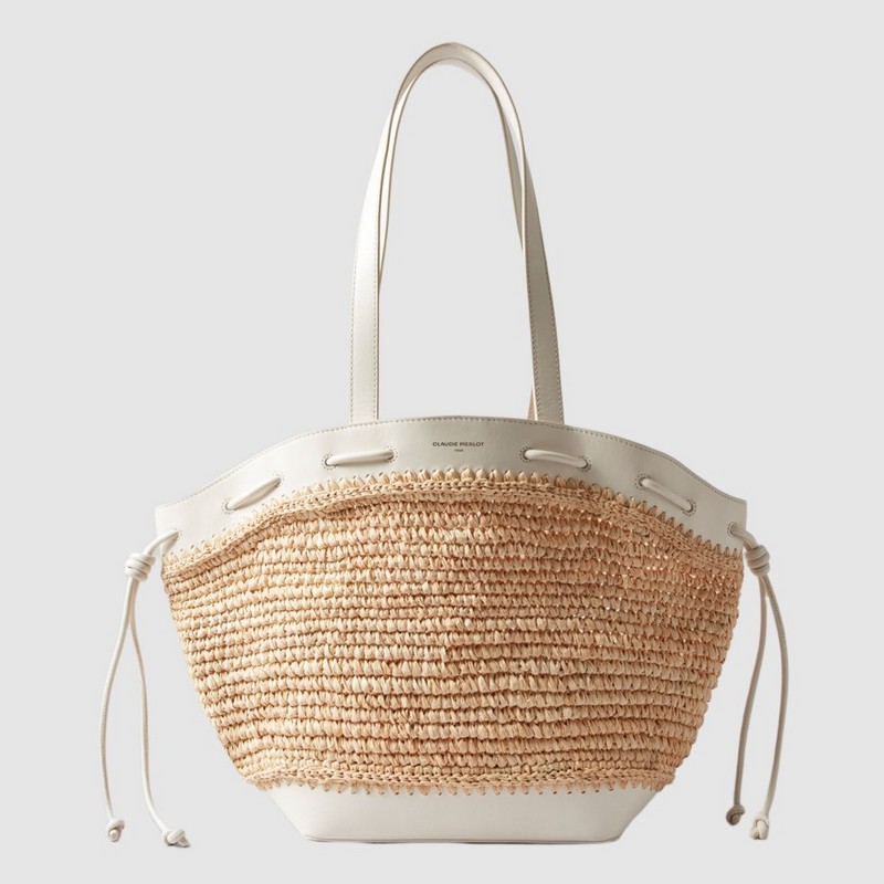panier en raphia et cuir Claudie Pierlot