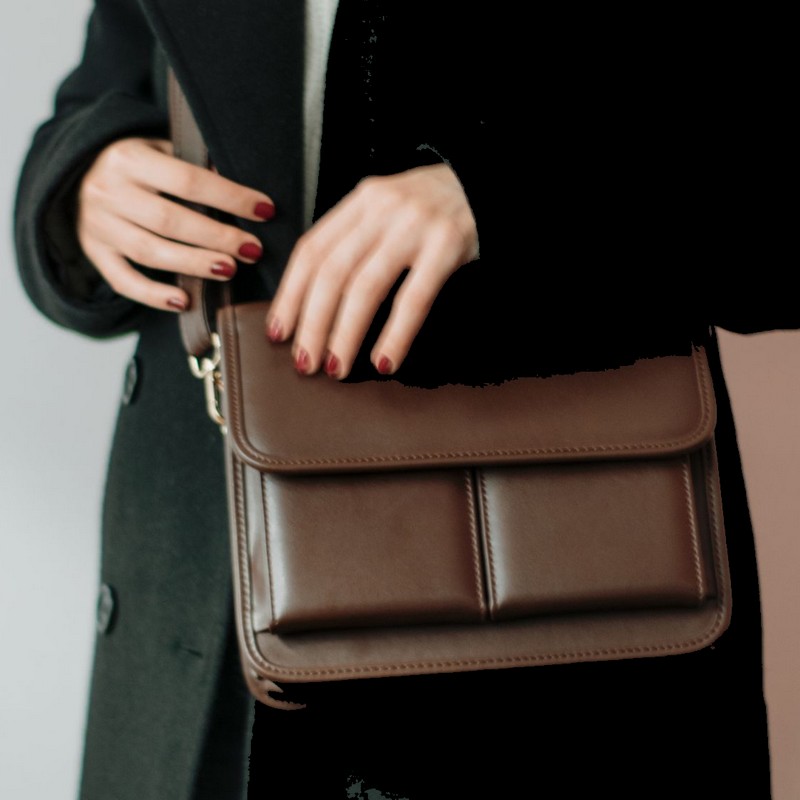 sac en cuir marron